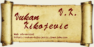 Vukan Kikojević vizit kartica